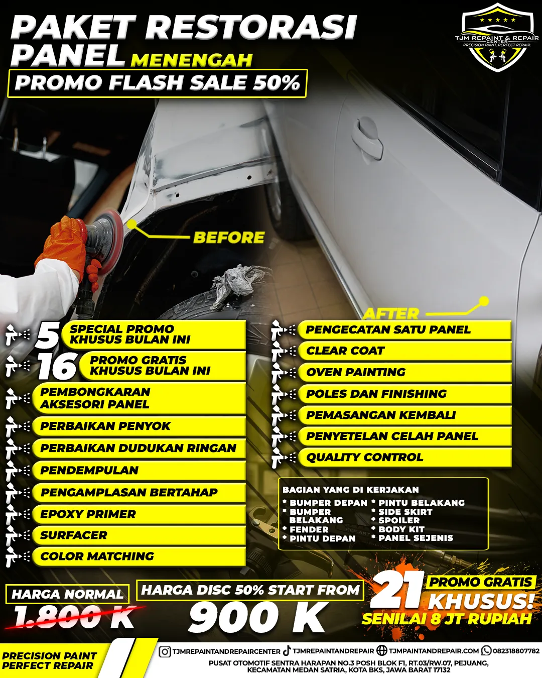 PAKET RESTORASI PANEL MENENGAH